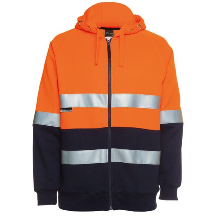 Hi Vis (D+N) Full Zip Fleecy Hoodie Thumbnail